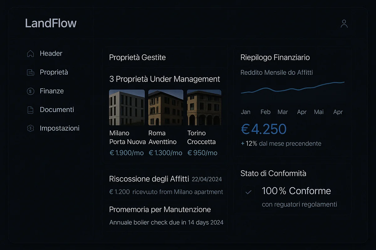 Esempio Dashboard LandFlow
